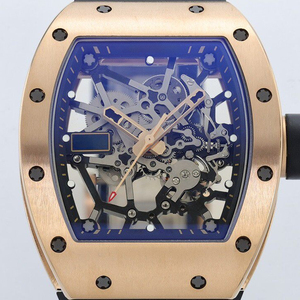 Men's tonneau-shaped rose gold manual-winding mechanical <b>watch</b>, shockproof and stylish. - Product Image 5