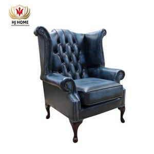 <span class=keywords><strong>Fauteuil</strong></span> Chesterfield classique à dossier haut et à accoudoirs HJ HOME avec pieds en bois apparents, style Queen Anne - Product Image 2
