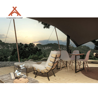 Tente de glamping de luxe permanente Kawagebo Kamp Luxury (KK) 39' x 36' avec membrane en toile PVDF