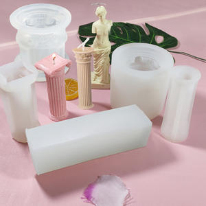 مصنع الجملة 3D الروماني العمود غير عصا DIY شمعة قوالب قابلة لإعادة الاستخدام قالب من السيليكون - Product Image 2