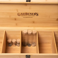 Kit d'économie direct d'usine : Boîte de rangement classique en bois, conteneur durable et écologique, emballé en carton