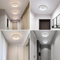 Lustre LED Rond Moderne Plafonnier Encastré pour Salon et Couloir