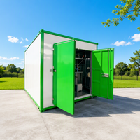 Conteneur de stockage portable d'extérieur avec porte battante, unité en acier à assembler pour la construction et l'atelier