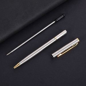 Custom Durable Plastic Golden Touch <b>Pen</b>-Ballpoint in White/Black Metallic with Gold Accents for Gifts & Office - Product Image 4