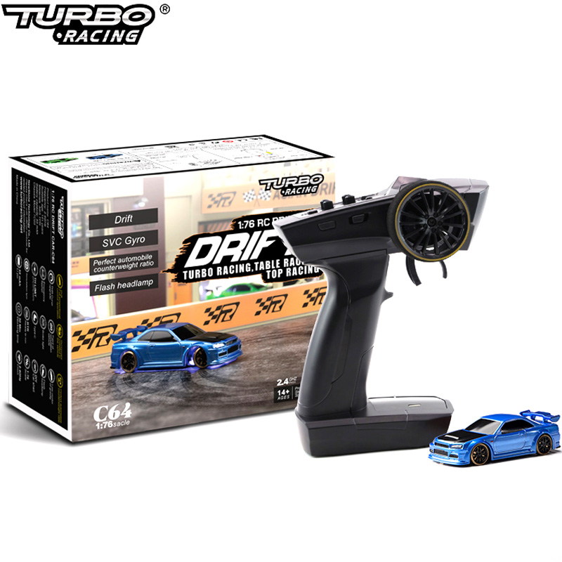 Turbo Racing 1:76 C64 C73 C72 C74 Drift Rc Auto Met Gyro Radio