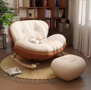 Fauteuil à bascule de luxe pour balcon, salon ou espace détente, fauteuil individuel en forme de coquille d'œuf - Product Image 1