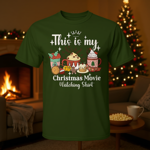 C'est ma chemise pour regarder des films de Noël, t-shirt assorti pour la famille - Product Image 3