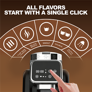 Machine à café automatique programmable en plastique avec fonction autonettoyante, capacité de 4 tasses, pour usage domestique et hôtelier, préparation turque automatique - Product Image 5