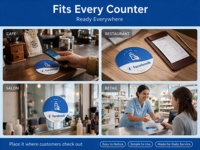 Carte de visite NFC sans contact avec puce 215 en PVC, carte Google Review, logo personnalisé, activation par simple pression, personnalisable pour restaurant/hôtel