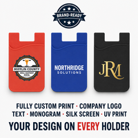 Dompet Kartu Silikon Custom untuk Ponsel, Tempat Kartu Kredit, Cetak Logo, Hadiah Perusahaan, Barang Promosi, OEM, Grosir