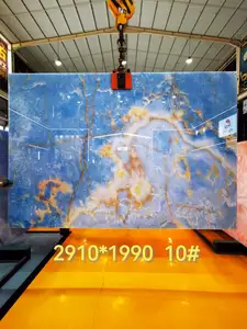 Blue Onyx Marble Water Jet Tiles