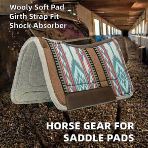 Tapis de selle Western avec doublure en polaire pour le saut d'obstacles - Matière en laine - Product Image 2