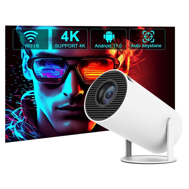 Mini Portable Android Mobile Phone Projector Wifi Battery Projector Multimedia LED LCD Android 11.0,android 11 Focus Adjustment