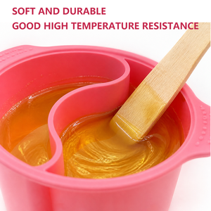 Chauffe-<span class=keywords><strong>cire</strong></span> en silicone à double compartiment, cylindrique, qualité alimentaire, facile à nettoyer, portable, pour visage et corps, logo personnalisable, OEM ODM - Product Image 2