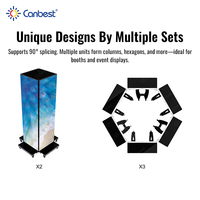 Canbest Dreifach Faltbares LED-Poster-Display P1.5 P1.8 P2.5 Tragbares Ultraflaches LED-Wandpanel Indoor-LED-Display für Messen