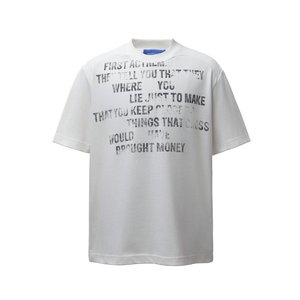 Camiseta Unisex de Manga Corta con Cuello Alto y Estampado Digital de Letras Vintage de Bang <span class=keywords><strong>Olo</strong></span> High Street - Product Image 4