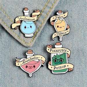 מותאם אישית מתכת שיקוי קוסם סיכת בקבוק קריקטורה תגי אופנה תכשיטי אמייל קשיחים סיכות סיכות עם כרטיס גיבוי - Product Image 3