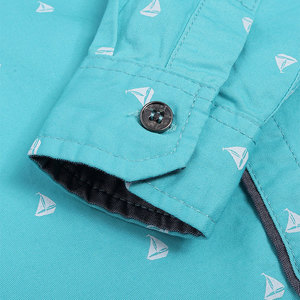 Vêtements pour enfants de boutique, <span class=keywords><strong>chemise</strong></span> décontractée pour garçons, 100% coton, manches longues, chemises imprimées pour garçons - Product Image 6