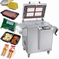 Machine d'emballage sous vide DMP 430 pour aliments cuits, scelleuse de barquettes à atmosphère modifiée (MAP) avec injection d'azote