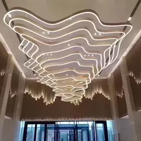 SHENGQIU professionnel personnalisé grand luxe moderne grand K9 lustre en cristal pour hall escalier hôtel Banquet Hall Restaurant