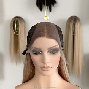 European Human Hair Cuticle Aligned Top <b>Lace</b> Wig Front HD Swiss <b>Lace</b> Wigs For <b>White</b> Women Silver <b>White</b> Blonde Wigs - Product Image 3