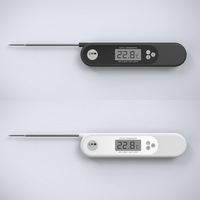 Thermomètre électronique à sonde d'eau pliable multifonction pour cuisine et barbecue, grand écran, affichage numérique, matière plastique
