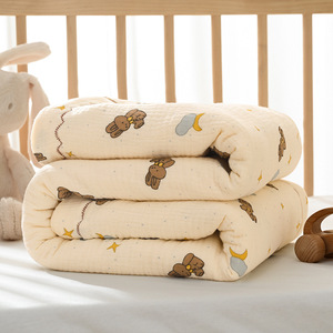 Matelas matelassé en gaze de coton pur Jianmu Qingyue pour bébé, 110x110 cm, pour nourrissons, utilisation toutes saisons - Product Image 3