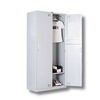 Armoire contemporaine robuste en acier réglable avec serrure à clé sécurisée, rangement mobile pour chambre, salle de sport, cuisine, bureau à domicile, salon