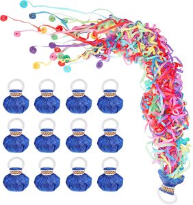 NIDONE Lancez des banderoles, Streamer à Main Jet coloré de Papier de fête de fête sans Mess Confetti 30 têtes pour fête de fête 12pcs