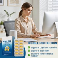 Gélules d'huile de poisson Oméga 3 en gros 1000mg, capsules certifiées Halal OEM EPA DHA pour le soutien de la santé des articulations et des yeux
