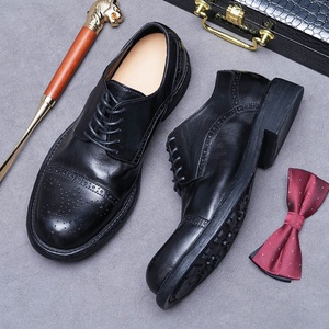 Zapatos Formales de Negocios con Cordones y Punta Redonda Hechos a Mano con Construcción Goodyear, con Suela de Cuero Genuino Resistente para Hombre - Product Image 2