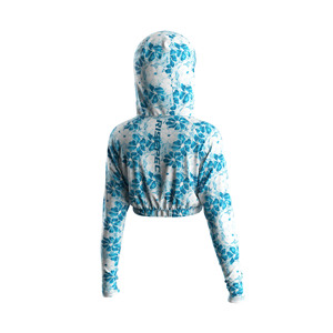 Haut court pour femme UPF100+ ultraléger et aérodynamique avec capuche, équipement de plein air, logo personnalisé pour la pêche et la plage - Product Image 3