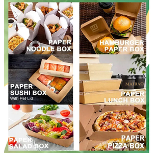 Emballage de restauration rapide personnalisé <span class=keywords><strong>Contenant</strong></span> alimentaire jetable portable pour frites, hamburgers, poulet frit, boîtes à emporter pour le déjeuner - Product Image 6