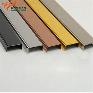 Profilo a C e Profilo a U in Acciaio Inox Colorato Decorativo con Scanalature - Product Image 5