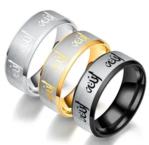 Diseños de anillo de hip hop de compromiso de acero inoxidable Chapado en diferentes colores a la moda para mujeres y hombres Alliance