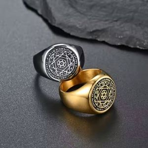 Người đàn ông đồ trang sức ngôi sao của <span class=keywords><strong>David</strong></span> bảy Tổng lãnh thiên thần Talisman bảo vệ amulet Solomon con dấu Vòng - Product Image 3