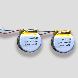 Batería de Estado Sólido de Polímero Redonda de Forma Especial 553535-2P 3.7V 1000mAh para Juguetes, 500 Ciclos - Product Image 2