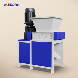 Small Scale Twin Shaft Scrap Steel Copper Radiator Electric Automatic Double Shredder Recycling Line - Product Image 1