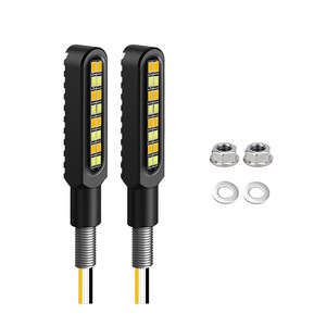 ไฟเลี้ยวมอเตอร์ไซค์ขนาดเล็ก ADT 2 ชิ้น 16LED 12V ไฟเลี้ยวแบบไดนามิก CNC ไฟกระพริบ ไฟท้าย ไฟเบรก - Product Image 3