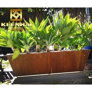 Pots à fleurs géants en acier corten écologiques pour l'extérieur, pots <span class=keywords><strong>de</strong></span> protection des plantes pour la maison, le bureau ou le sol, taille personnalisée - Product Image 2