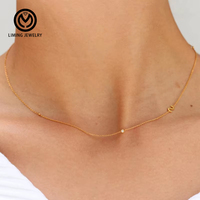 AN015 Collier à breloque lettre A-Z en argent sterling 925, bijoux fins, pendentif alphabet pour femme
