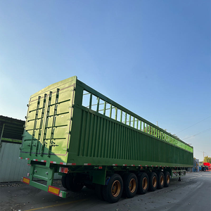 Oferta especial: Semirremolque de acero de 6 ruedas con plataforma y valla de 100-150 toneladas, procedente de China - Product Image 3