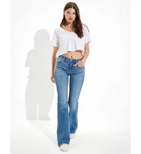 Best Selling Vrouwen Denim Jeans Lage Taille Boot Cut Jeans Vrouwen Flare Fit Jeans Voor Vrouwen