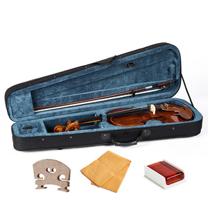Violín Popular VLA-8 Hebei, Panel de Abeto, Fondo de Arce, Tapa de Fibra de Carbono, Instrumento Musical Hecho a Mano con Caja - Product Image 5