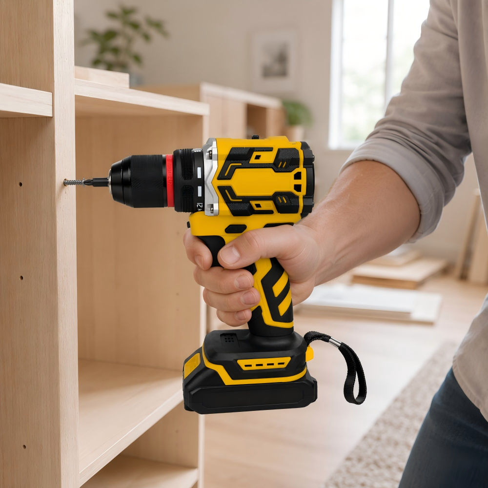 RYNEX OEM Brushless Cordless Drill 21V 10mm 45Nm 2 Speed Lithium Power Drill Driver Wholesale Factory Supplier Combo Kit · image 4