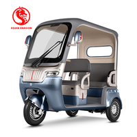 Tricycle Électrique Urbain Rétro ASIAN DRAGON 1000W 60V avec Toit, Scooter Électrique 3 Vitesses, Siège en Cuir, Longue Autonomie, Véhicule de Loisirs Urbain
