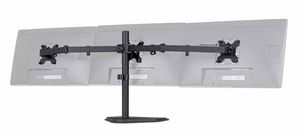 Stock Triple 3 Monitor Stand Extendable <b>Desk</b> Clamp with Three Arms for Mounting Multiple Monitors - Product Image 4