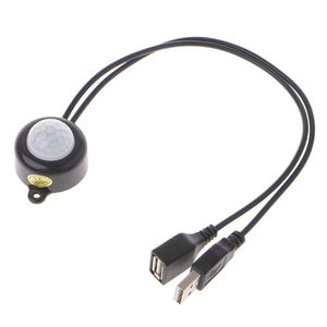 DC 5-24V PIR sensore di movimento a infrarossi corpo umano rilevatore di interfaccia USB 5.5 DC spina Mini corridoio armadio sotto letto luce LED interruttore - Product Image 1