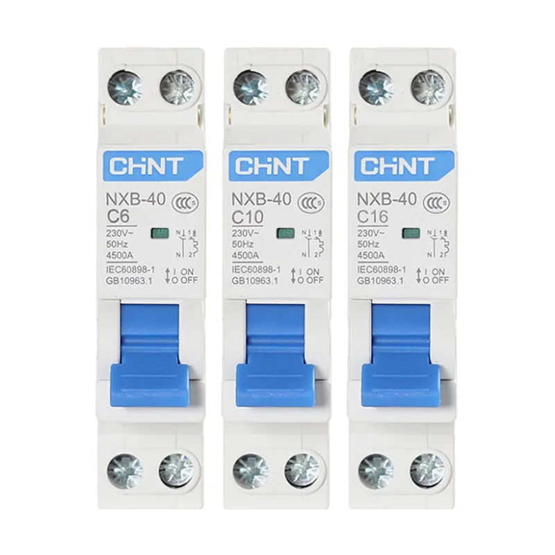 CHINT C Тип съемные автомат защити цепи для строительства хорошее качество электрической дрели миниатюрные выключатели 1P 2P 3P 4P NXB-63