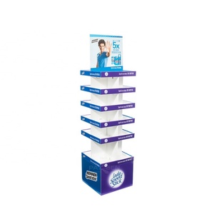 Expositor de Piso Plegable de Cartón Ecológico Impreso Personalizado de 4 Niveles para Speed Stick - Product Image 1